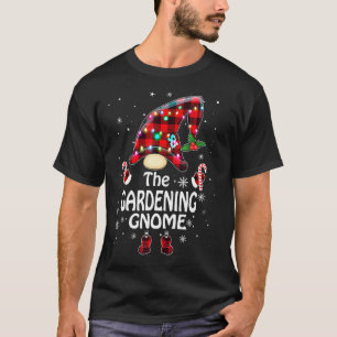 Gardening Gnome Buffalo Plaid Matching Family Chri T-Shirt