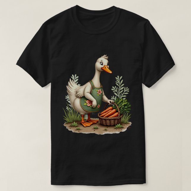 Gardening Goose T-Shirt (Design Front)