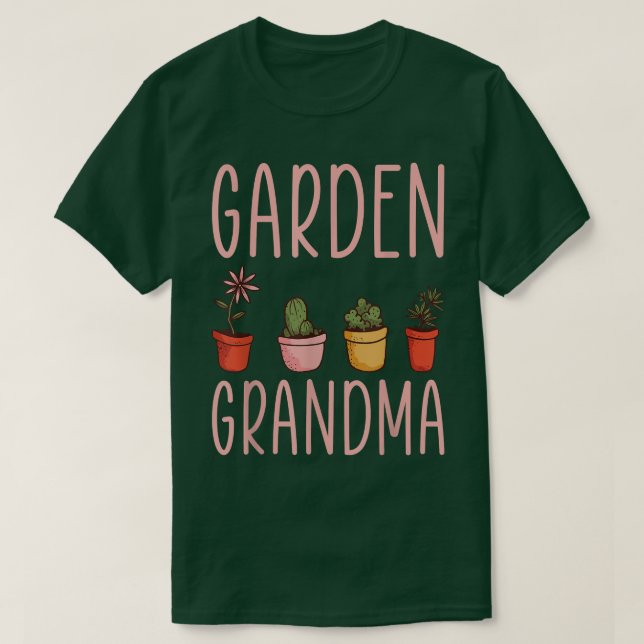 Gardening Grandma Shirt Flower Garden Grandma T-Sh (Design Front)