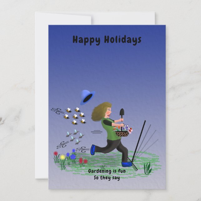 Gardening Holiday Card (Front)