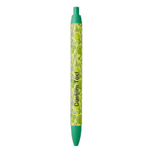 Gardening Icons Blue Ink Pen