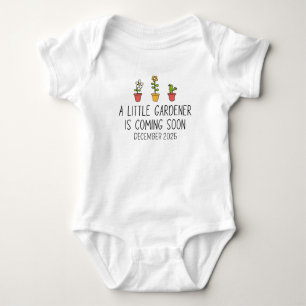Gardening Infant Little Gardener Is Coming Soon Baby Bodysuit