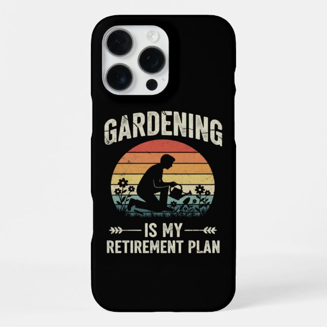 Gardening Is My Retirement Plan Vintage iPhone Case (Back)