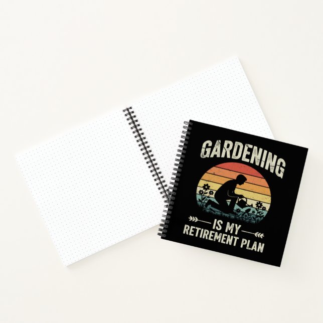 Gardening Is My Retirement Plan Vintage  Notebook (Inside)
