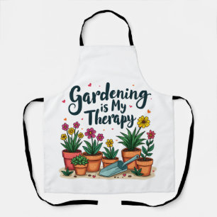 Gardening Is My Therapy Gardener Gardening Plant  Apron