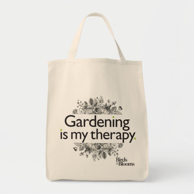 Gardening is my therapy tote bag (Front)
