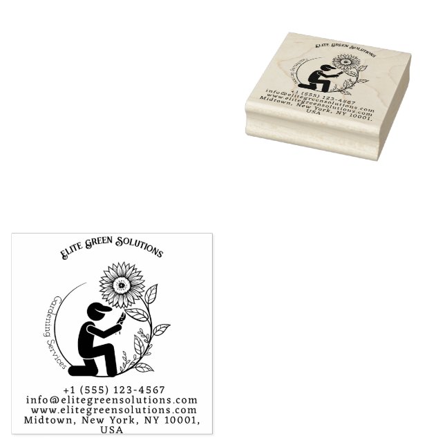 Gardening & Landscaping Solutions Rubber Stamp (Stamped)