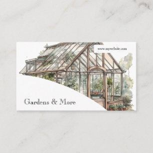 Gardening Lawn and Greenhouse Land & Gardens Business Card