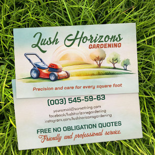 Gardening Lawn Care Landscaping Business Card