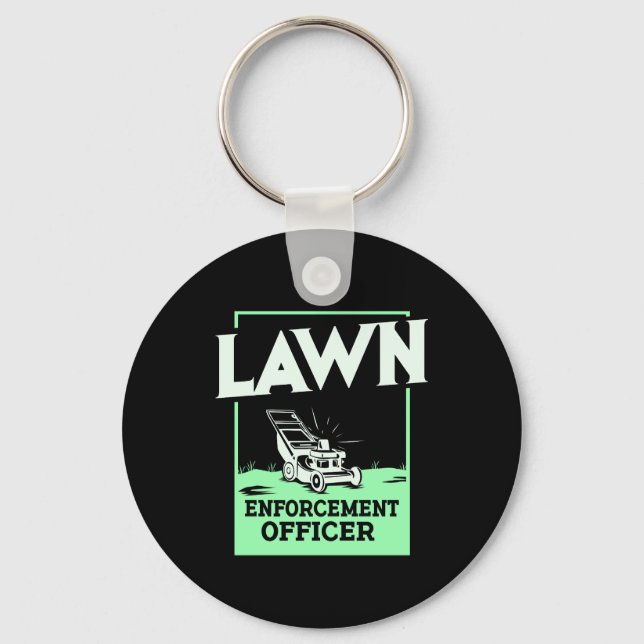 Gardening Lawn Mower Gift Key Ring (Front)