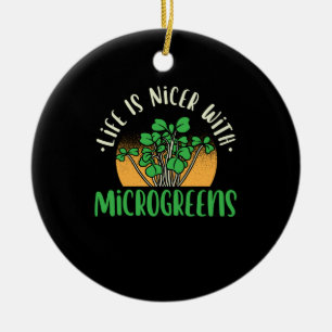 Gardening - Life With Microgreens Ceramic Tree Decoration