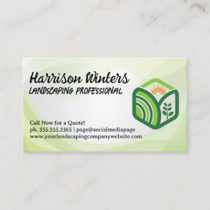 Gardening Logo   Landscaping  Business Card