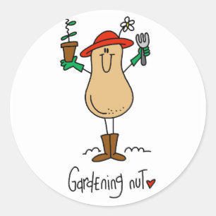 Gardening Nut T-shirts and Gifts Classic Round Sticker
