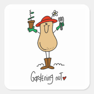 Gardening Nut T-shirts and Gifts Square Sticker