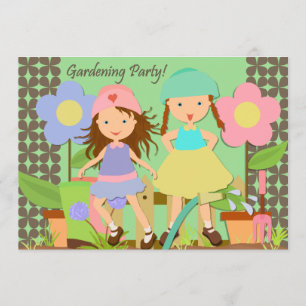 Gardening Party 5x7 Birthday Invitation