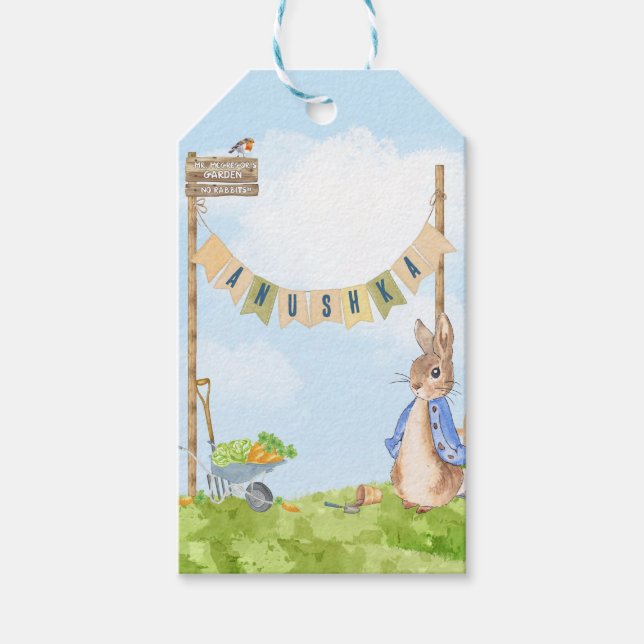 Gardening Peter the Rabbit Gift Tags (Front)