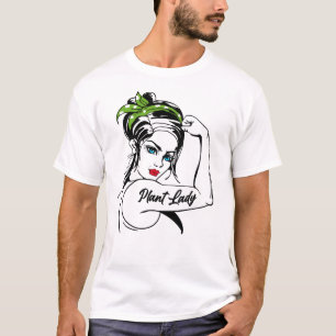 Gardening Plant Lady Rosie The Riveter T-Shirt
