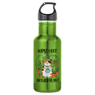 Gardening Planting Cat Oops I Got Another Plant 532 Ml Water Bottle