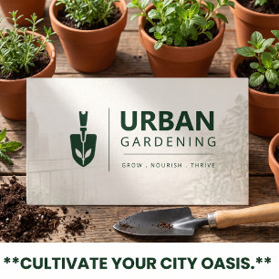 Gardening plants gardener greenery business card
