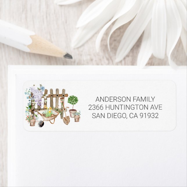 Gardening Return Address Label (Insitu)