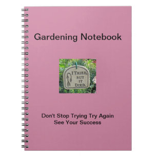  Gardening See Success Quote Pink Text Notebook