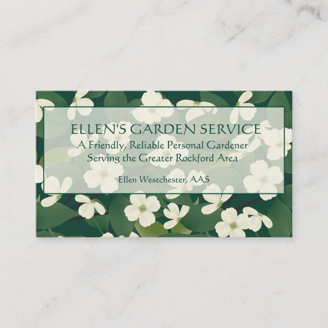 Gardening Service Business Card (Front)