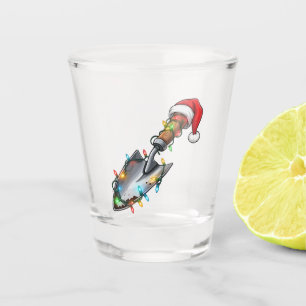 Gardening Shovel Wrapped in Christmas Lights Shot Glass