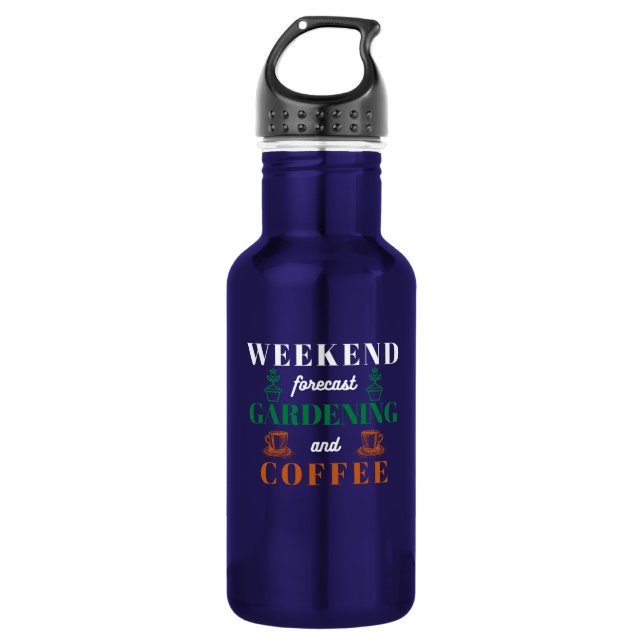 gardening slogan 532 ml water bottle (Front)