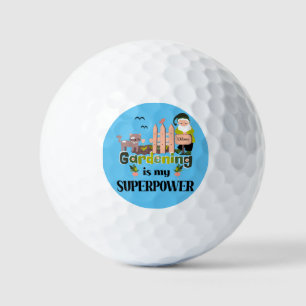 Gardening Superpower, Cute Gardener Golf Balls