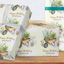 Gardening Themed Happy Birthday Personalised
