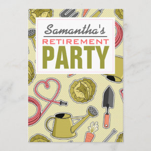 Gardening Themed Retirement Party Invitation