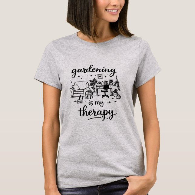 Gardening Therapy Shirt | Happy Roots (Front)