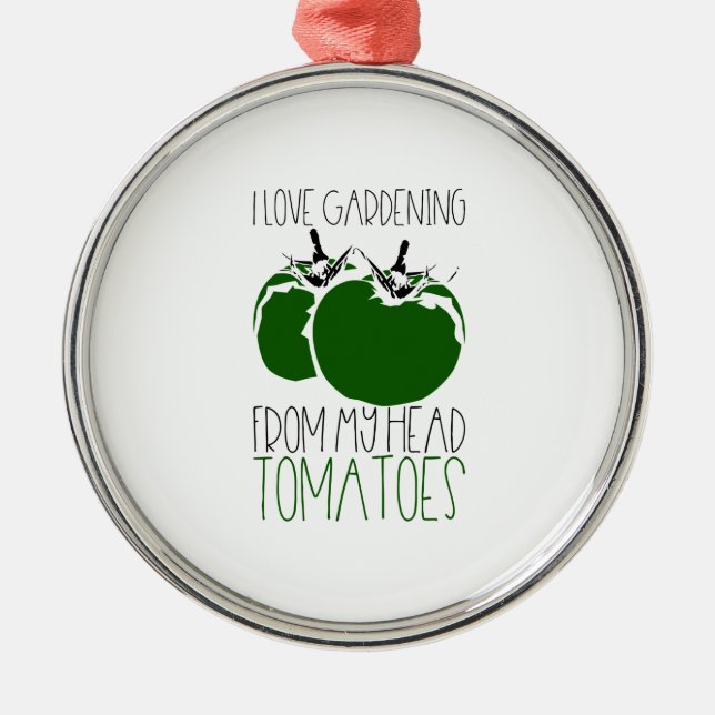 Gardening Tomatoes Metal Tree Decoration (Front)