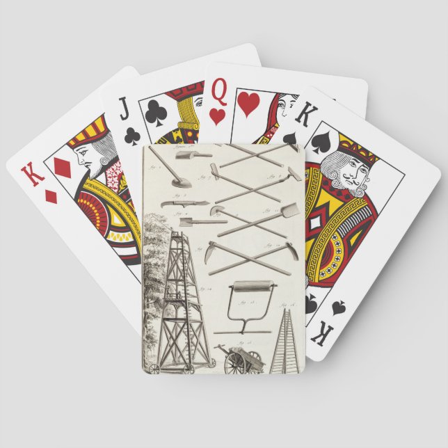 Gardening tools and a mobile pruning platform, fro playing cards (Back)