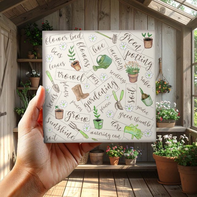 Gardening Tools and Text ID753 Tile (Creator Uploaded)