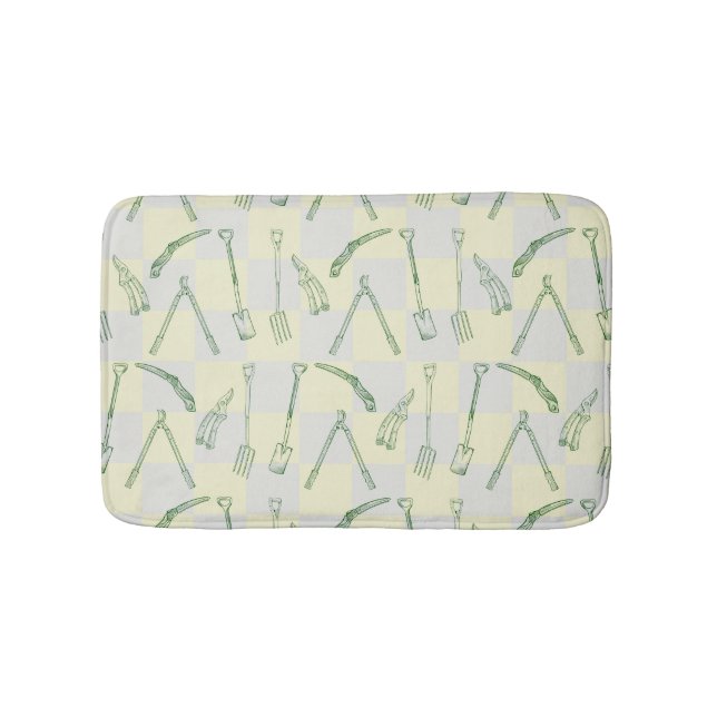 Gardening tools Pattern Bath Mat (Front)