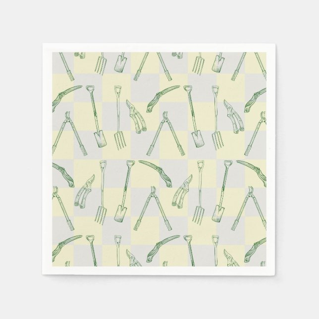 Gardening tools Pattern Napkin (Front)