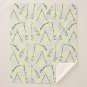 Gardening tools Pattern Sherpa Blanket