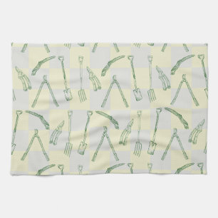 Gardening tools Pattern Tea Towel