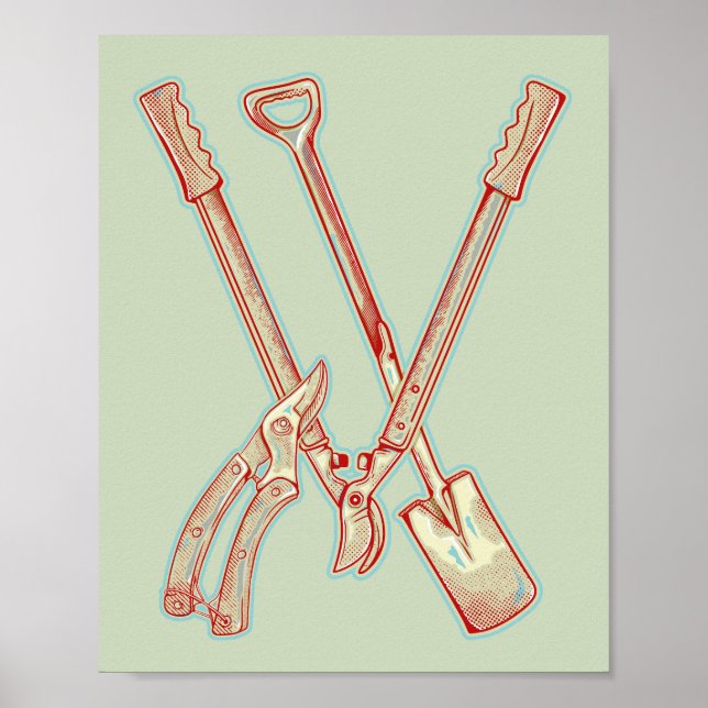 Gardening tools poster (Front)