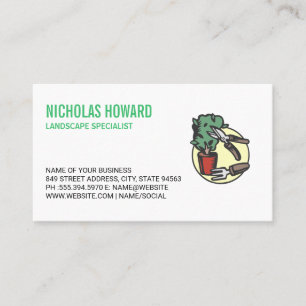 Gardening Tools Potted Plant Business Card