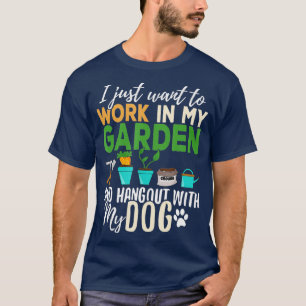 Gardening TShirt Dog Lover Gardener Garden Pet Gif