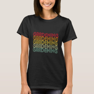 Gardening Wavy Letters Graphic Retro Vintage T-Shirt