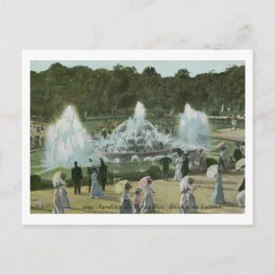 Gardens and Fountains, Versailles France Vintage Postcard