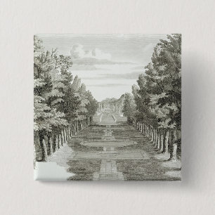 Gardens at Tshehar-Bagh, Isfahan, from' Voyages du 15 Cm Square Badge