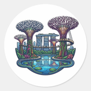 GARDENS BY THE BAY CLASSIC ROUND STICKER