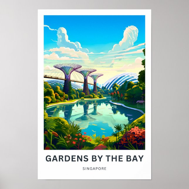Gardens By The Bay Singapore Travel Print (Front)