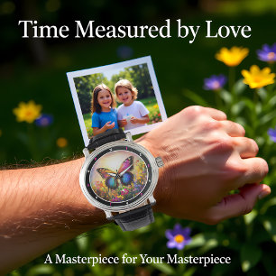 Garden's Embrace" - Vibrant Butterfly Watch