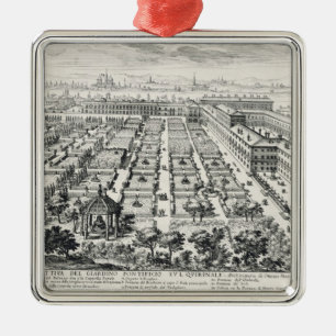 Gardens of the Quirinale, from 'Li Giardini di Rom Metal Tree Decoration