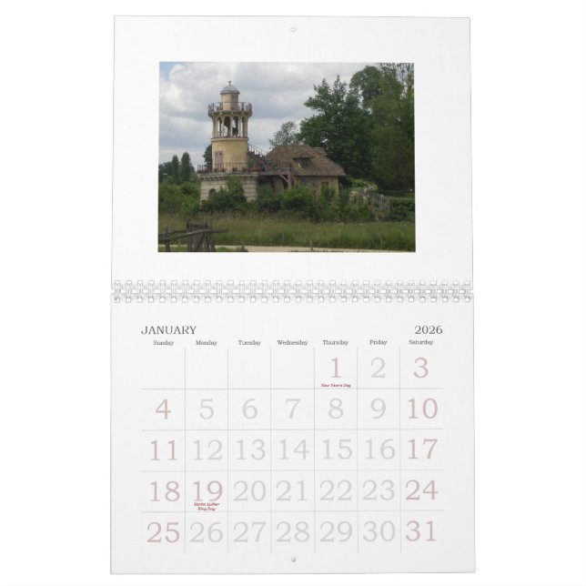 Gardens of Versailles Calendar (Jan 2026)